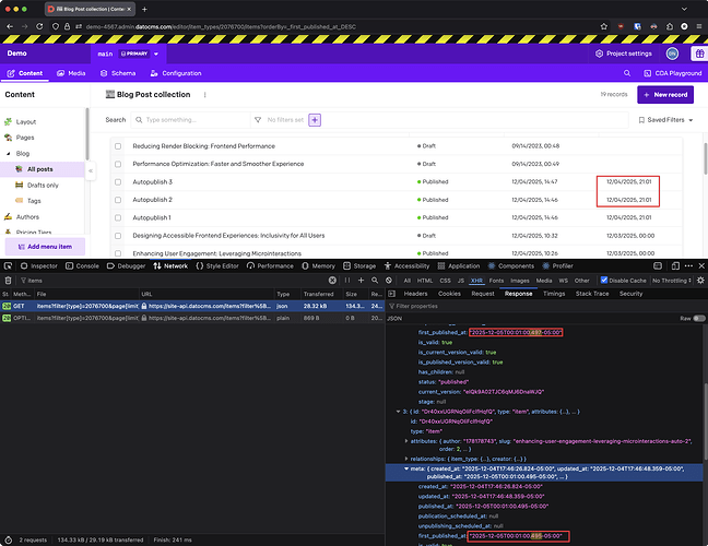 Blog Post collection  Content  Demo  DatoCMS - 2025-12-05 09-53-52 AM